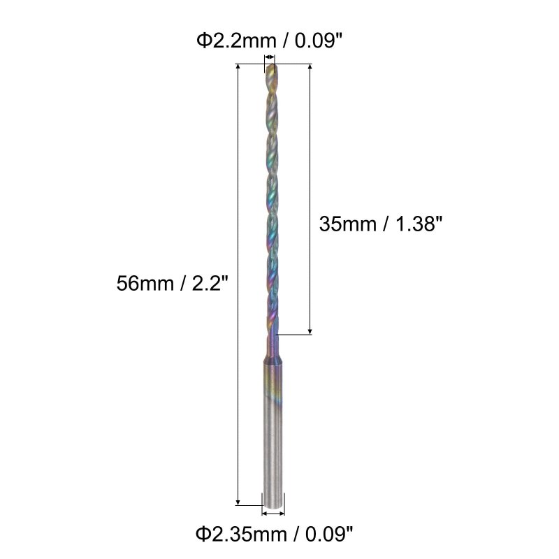 2pcs Mini Twist Drill Bit 2mm Micro Engraving Bits High-speed Steel 2 35mm Shank Uncoated For Diy Resin Amber And Wood