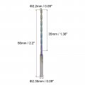 2pcs Mini Twist Drill Bit 2mm Micro Engraving Bits High-speed Steel 2 35mm Shank Uncoated For Diy Resin Amber And Wood