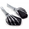 Httmt Mt333-c- Talon Skull Mirror Compatible With H-d Heritage Springer Sportster Dyna Glide Softail V Rod Cd