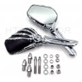Httmt Mt333-c- Talon Skull Mirror Compatible With H-d Heritage Springer Sportster Dyna Glide Softail V Rod Cd