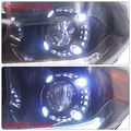 2 Pieces Switchback Panamera 1 0 Style Shrouds Angel Demon Devil Eye Halo Led White Amber Drl For 5 To 3 Projector