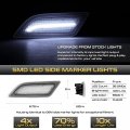 Vipmotoz Led Side Marker Reflector Lamps Compatible With 2012-2014 C250 C300 C350 W204 Mercedes Benz White Clear Lens Left