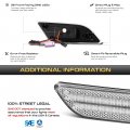 Vipmotoz Led Side Marker Reflector Lamps Compatible With 2012-2014 C250 C300 C350 W204 Mercedes Benz White Clear Lens Left