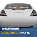 Red Housing Full Led 3rd Third Rear Brake Light Stop Lamp Compatible With Scion Tc At10 05-10