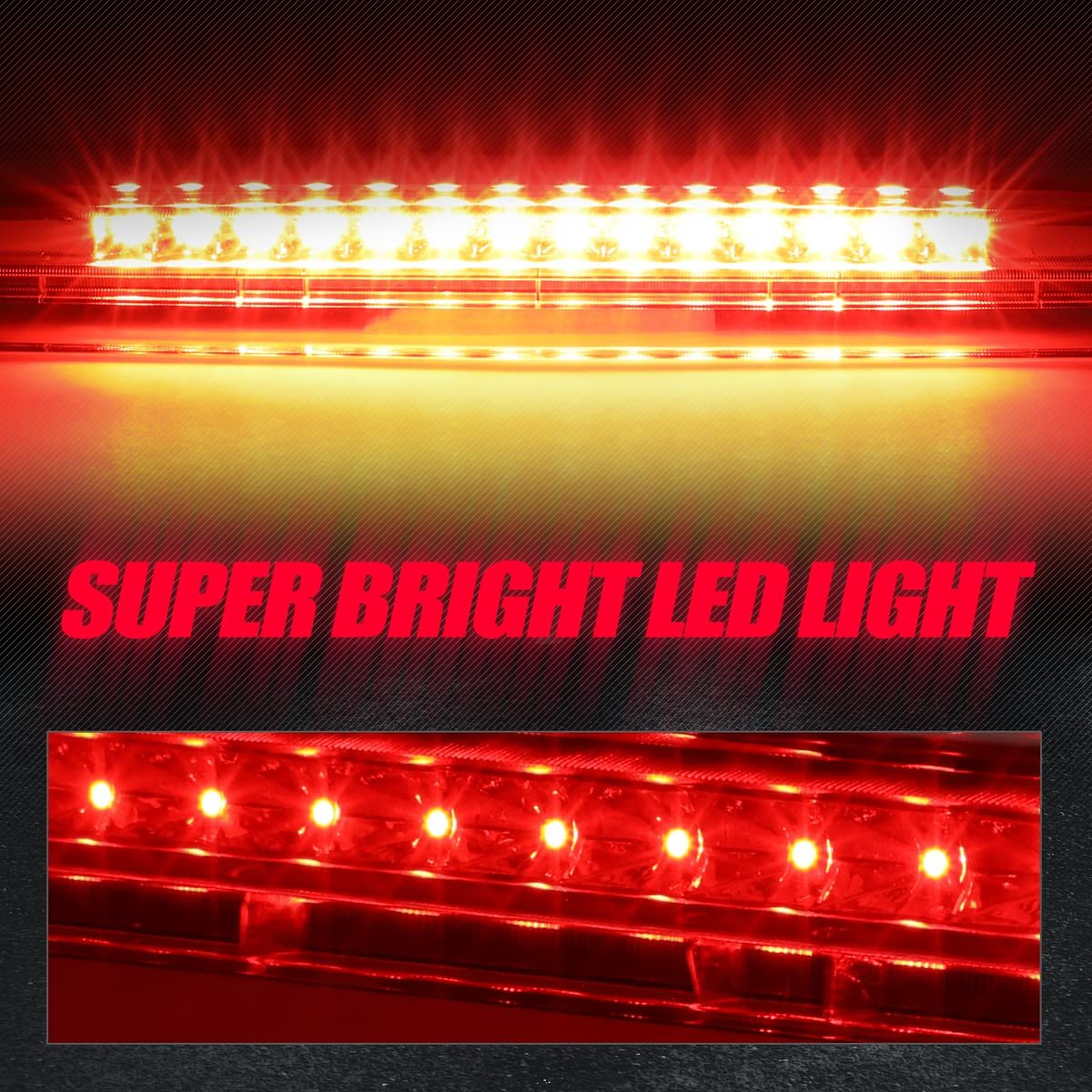 Full Led 3rd Rear Brake Stop Lamp Red Housing For Scion Tc At10 2005 To 2010 Polycarbonate Lens Vehicle Specific High Mount