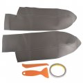 Gray Front Door Panels Armrest Leather Cover For Cr-v 2007 2008 2009 2010 2011 2012 2 Piece Set Synthetic Microfiber Upholstery 