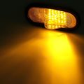 Partsam 4pcs 6 Mid Turn Signal Amber Marker Light Rubber Mount 24 Led W Reflector Universal