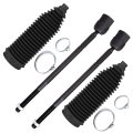 4pc Front Inner Tie Rod End And Steering Rack Boot Kit Ev275 For Mercury Villager 1993 2002 Nissan Quest 