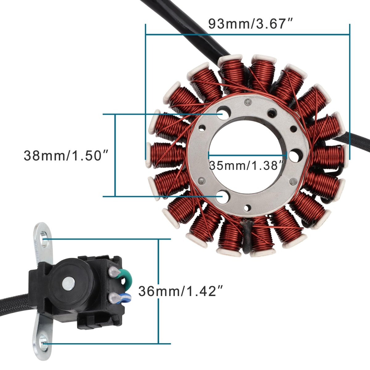 18 Coil Stator Magneto Replacement For 31120-kpf-911 Cbf250 2004 2005 2006 2007 2008 2009 Cbx250 2010 Cbxr250 Motorcycle