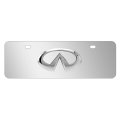Infiniti 3d Metal Logo European Look Half-size Brush License Plate 