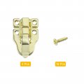 Uxcell 4pcs Duck-billed Toggle Hasp Latch Metal Box Chest With Mounting Screws For Jewelry Wooden Case Decorative Gold