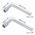 Uxcell 7mm 8mm Metric L Shaped Angled Open Hex 6 Point Socket Wrench Single Ended