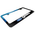 Ford Logo F-150 2015 Up Waterfall Graphic Black Metal License Plate Frame