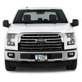 Ford Logo F-150 2015 Up Waterfall Graphic Black Metal License Plate Frame
