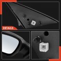 A-premium Driver Side Manual Door Mirror Compatible With Nissan Altima 2002 2003 2004 2005 2006 Heated Non-folding Black