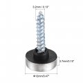 Uxcell Mirror Screws 12mm 0 47 28pcs Decorative Cap Fasteners Cover Nails Wire Drawing Silver Tone 201 Stainless Steel