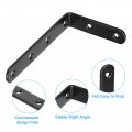 Uxcell L Bracket Corner Braces 12set 5 X 3 Inch Black Stainless Steel 90 Degree Right Angle For Furniture Cabinet Chair With