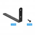 Uxcell L Bracket Corner Braces 12set 5 X 3 Inch Black Stainless Steel 90 Degree Right Angle For Furniture Cabinet Chair With