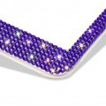 7 Row Handmade Rhinestone License Plate Frame Waterproof Stainless Steel Metal With Matching Screw Caps Dark Purple Ca-0080 