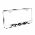 Au-tomotive Gold Inc Officially Licensed Laser Etched Mirrored Stainless Steel License Frame For Jeep Renegade