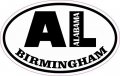 Stickertalk Oval Al Birmingham Alabama Vinyl Sticker 4 Inches By 2 5 