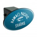Hawaii Pacific University Shark Logo Oval Tow Hitch Cover Trailer Plug Insert 2