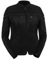 True Element Womens Premium Leather Vented Scooter Collar Motorcycle Jacket Black X-large 