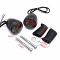 Led Rear Matte Black Running Brake Turn Signal Indicator Light For H-d Xl 883 1200 92-17 Smoke Lens Billet Aluminum