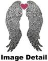 Carscover Angel Wings With Heart Crystal Diamond Bling Rhinestone Black Car Suv Truck High Back Seat Covers 