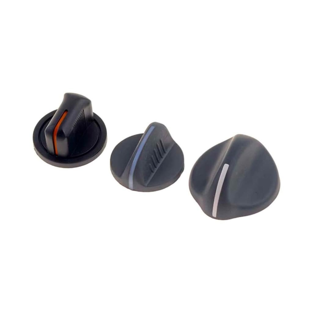 Temperature Control Knob Assortment 3 Pieces For Gmc C3500hd 1995 2002 Black Illuminated Plastic Replacement 16135921 16181412