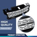 Front Hood Center Grille Grill For Land Rover Range Sport 2014-2017 Lr054766 Lr044120 Silver
