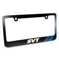 Ipick Image Made For Ford Svt Carbon Fiber Texture Blue Stripe Black Metal License Plate Frame