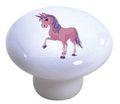 Carolina Hardware And Decor 1842 Pink Purple Unicorn Ceramic Cabinet Drawer Knob 