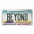 Chevrolet Corvette C7 Grand Sport 3d Embossed Letters On Mirror Chrome Metal License Plate Frame