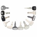 Neeseelily 12pcs Ignition Key 68920 459a Compatible With Kubota Tractor B L M Bx K008 Kx161-2 Kx101 Kx151 R410 Kh61 R520s B26