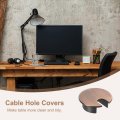 Uxcell 2pcs Cable Hole Cover 1-3 8 35mm Zinc Alloy Desk Wire Cord Grommet For Office Computer Organizer Red Bronze