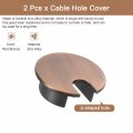 Uxcell 2pcs Cable Hole Cover 1-3 8 35mm Zinc Alloy Desk Wire Cord Grommet For Office Computer Organizer Red Bronze