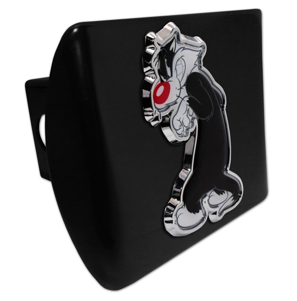 Looney Tunes Sylvester The Cat Metal Black Hitch Cover For Trucks And Suvs Fits Standard 2 In Trailer Receivers Premium