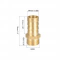 Uxcell Brass Hose Barb Fitting Connector 14mm X G3 8 Male Pipe Adapter 5pcs