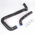 G-plus Silicone Radiator Hose Piping Kit Clamps Compatible With 2005-2007 Ford 6 0 0l Powerstroke Diesel 2pcs Black