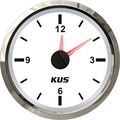 52mm 2 In Clock Meter Gauge For Car Rv Sedan Boat Truck 12 Hour Format With Red Backlight 12v 24 Volts Ip67 Waterproof 