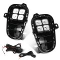 Led Drl Daytime Running Light Front Fog Lights For Kia Rio Ex Lx S 2018 2019 2020 Clear Lens Black Housing With Wiring Harness 