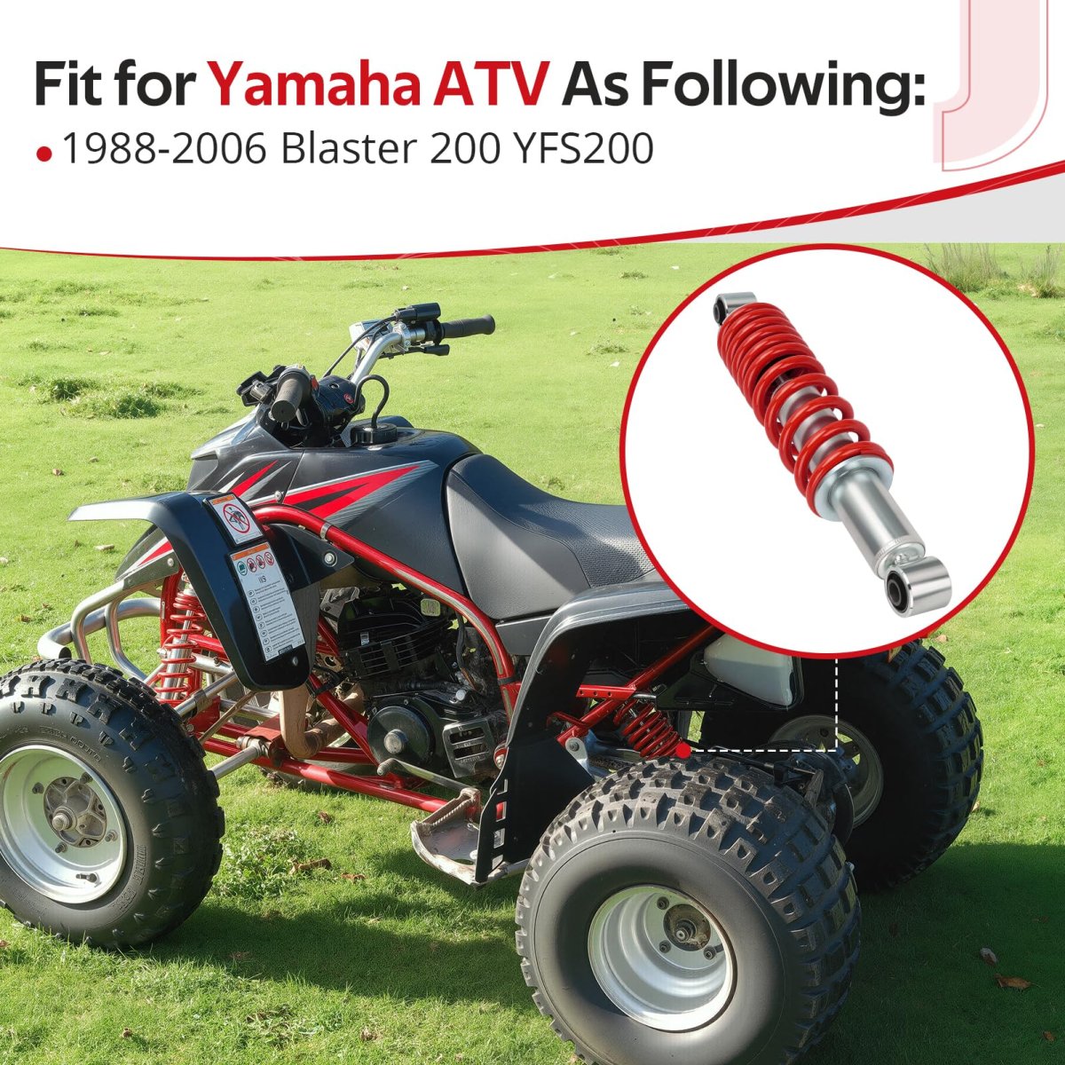 Rear Shock Absorber Red For Yamaha Blaster 200 Yfs200 1988-2006 O E M 2xj-22210-10-p1 2xj-22210-20-36
