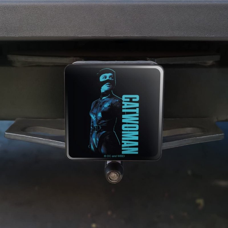The Batman Catwoman Tow Trailer Hitch Cover Plug Insert For 2 In Receivers Heavy Duty Abs Plastic With Uv Resistant Resin Top