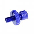 4 Pcs M8 Clutch Brake Cable Line Adjuster Screws Adjusting Bolt With Slotted For Motorcycle Bike Scooter Aluminum Alloy Blue
