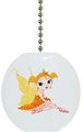 Orange Fairy Solid Ceramic Fan Pull 