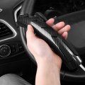 Carbon Fiber Steering Wheel Cover Non Slip Leather Grips Booster Trim Universal For Auto Car Protector Anti Skid Accessory