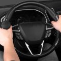 Carbon Fiber Steering Wheel Cover Non Slip Leather Grips Booster Trim Universal For Auto Car Protector Anti Skid Accessory