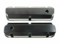 Sbf For Ford 289-351 Fabricated Alum Tall Valve Cover Set Black Anodize E41341ba 