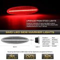 Vipmotoz Red Led Strip Side Marker Light Rear Fender Parking Lamp Replacement For 1997-2004 Chevy C5 Corvette Chrome Housing